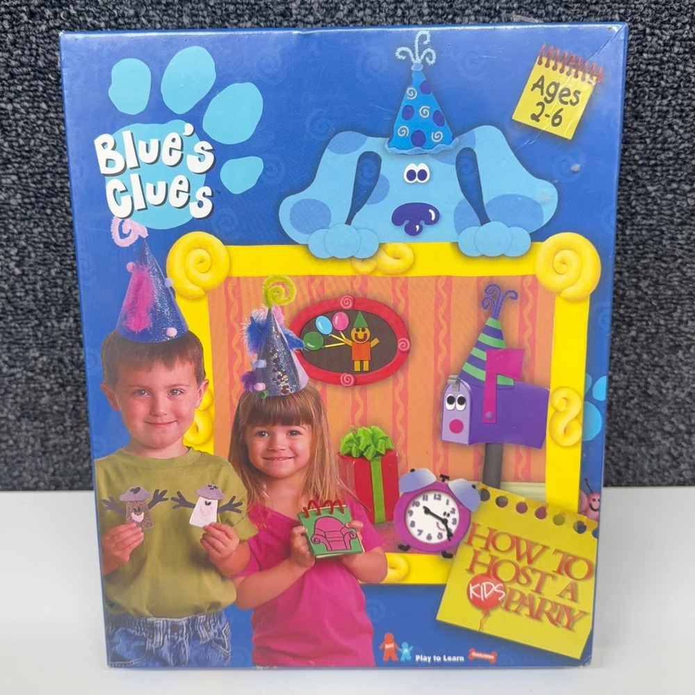 Vintage 1999 Blue's Clues How to Host a Kids Party Kit Decipher Nickelodeon New